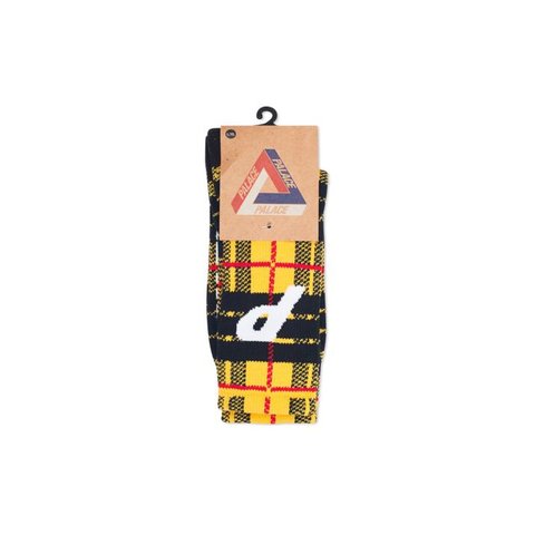 Palace P SOCK TARTAN YELLOW