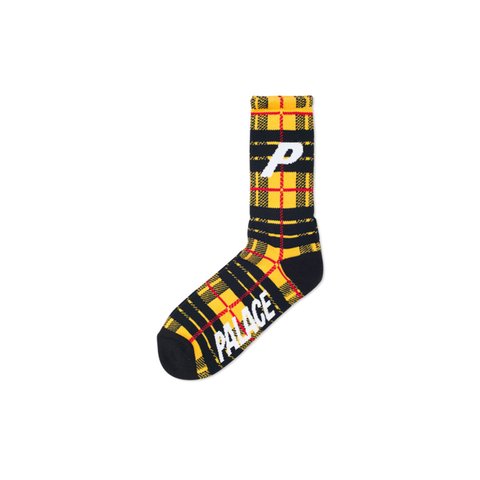 Palace P SOCK TARTAN YELLOW - Colorway
