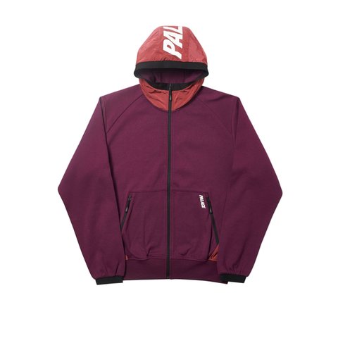 Palace RE-SPONDER TECH ZIP HOOD BURGUNDY - Colorway