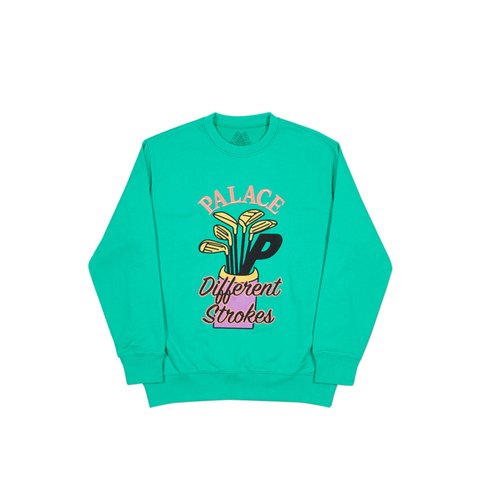 Palace DIF STROKES CREW POOL GREEN - Colorway
