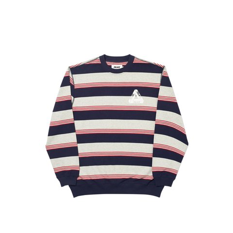Palace RIBBED FOR PLEASURE CREW MARL / RED / NAVY - Colorway