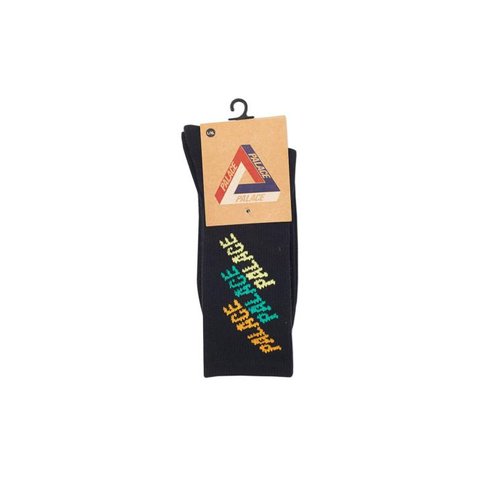 Palace REPEAT FONT SOCK BLACK