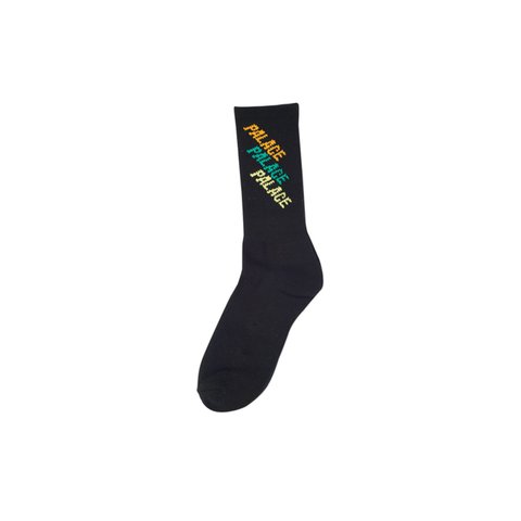 Palace REPEAT FONT SOCK BLACK - Colorway