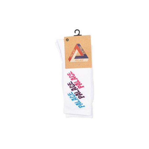 Palace REPEAT FONT SOCK WHITE