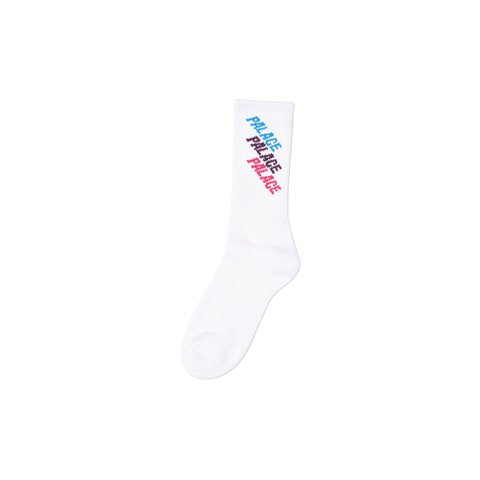 Palace REPEAT FONT SOCK WHITE - Colorway