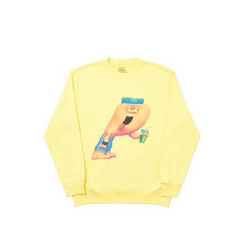 Palace BURB CREW LIGHT YELLOW - Colorway