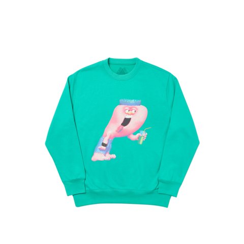 Palace BURB CREW POOL GREEN - Colorway