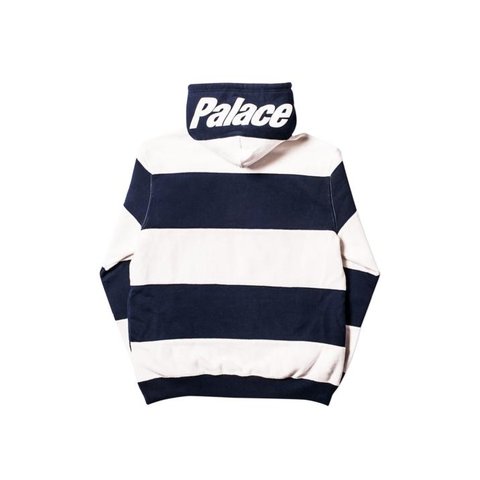 Palace BRUSHER HOOD WHITE / NAVY