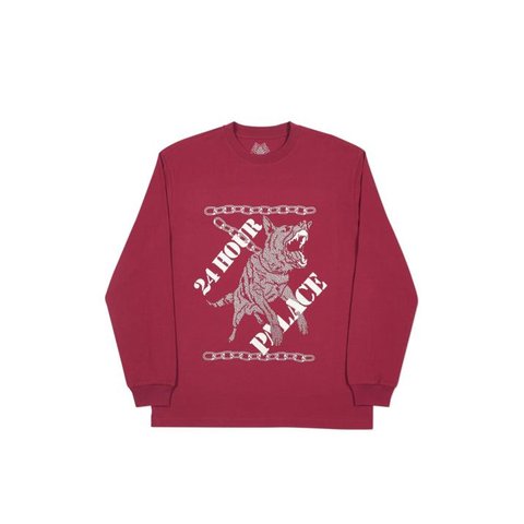 Palace 24 HOUR LONGSLEEVE CHERRY RED