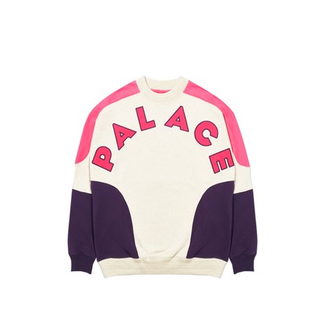 Palace ROUNDHOUSE 2 DA FACE CREW GREY / PINK - Colorway