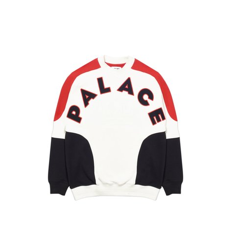 Palace ROUNDHOUSE 2 DA FACE CREW WHITE / RED - Colorway