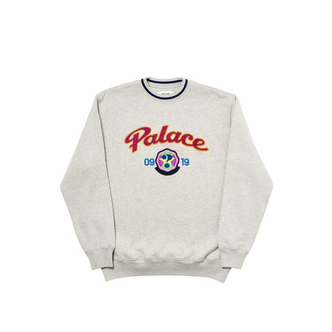 Palace HI-SPORT CREW GREY MARL - Colorway