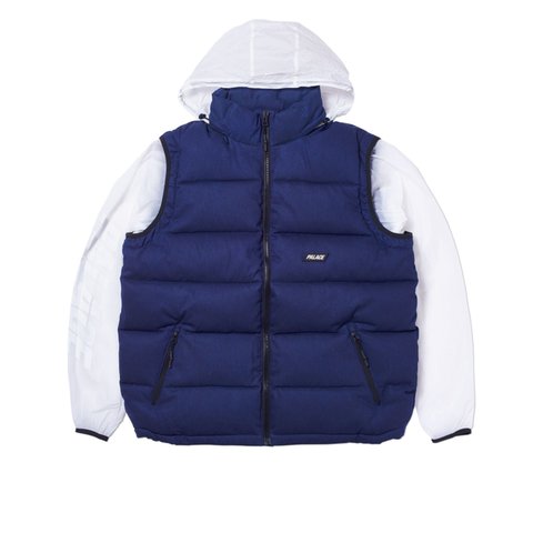 Palace REACTO PUFF ZIP OFF JACKET BLUE - Colorway