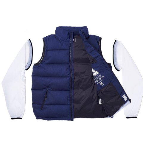 Palace REACTO PUFF ZIP OFF JACKET BLUE - Colorway