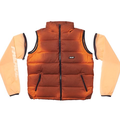 Palace REACTO PUFF ZIP OFF JACKET ORANGE - Colorway