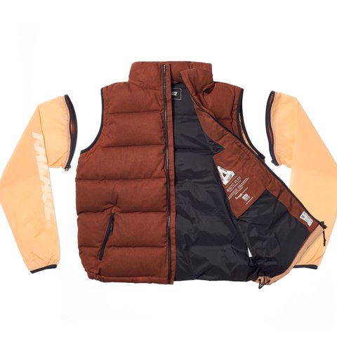 Palace REACTO PUFF ZIP OFF JACKET ORANGE - Colorway