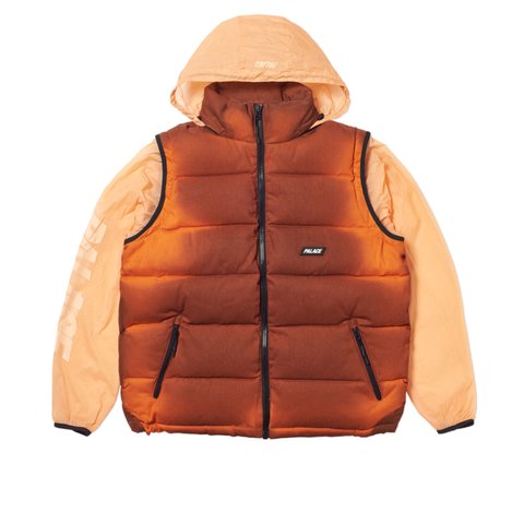 Palace REACTO PUFF ZIP OFF JACKET ORANGE - Colorway