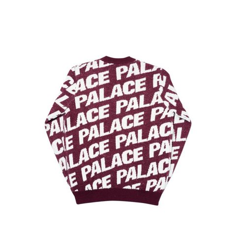 Palace TONER KNIT RED PLUM