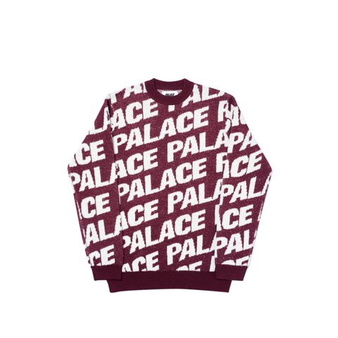 Palace TONER KNIT RED PLUM - Colorway