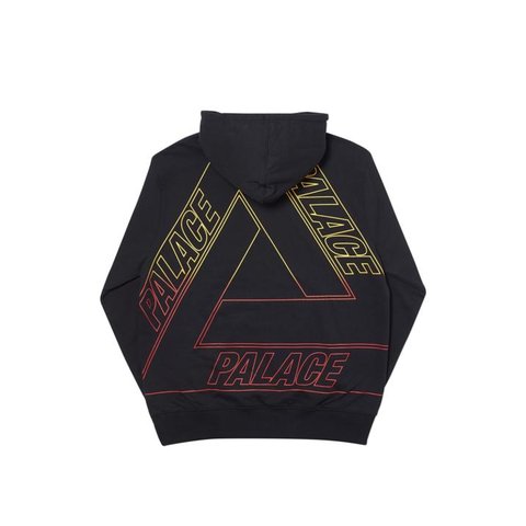 Palace LINEAR TRIPLE FADE HOOD BLACK