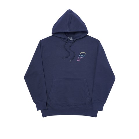 Palace LINEAR TRIPLE FADE HOOD NAVY - Colorway