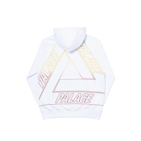 Palace LINEAR TRIPLE FADE HOOD WHITE