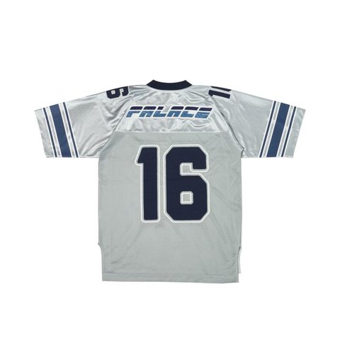 Palace FLAMING P AMERICAN FOOTBALL JERSEY GREY
