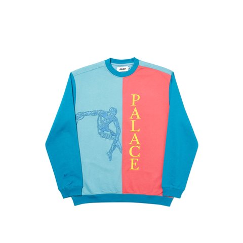 Palace DISCUSS CREW BLUE - Colorway