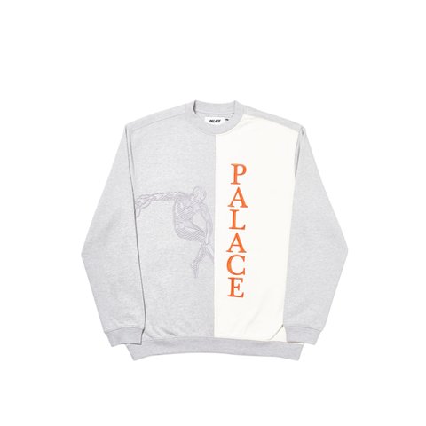 Palace DISCUSS CREW GREY MARL - Colorway