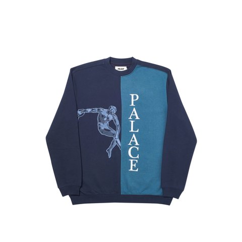Palace DISCUSS CREW NAVY - Colorway