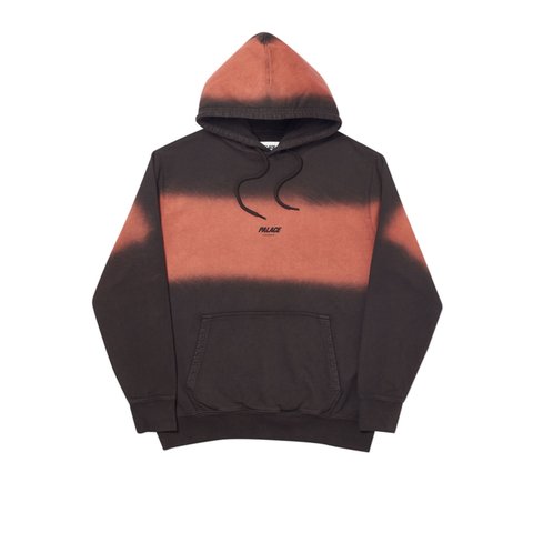 Palace FADER DIP DYE HOOD BLACK - Colorway