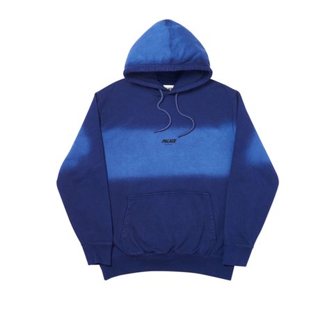Palace FADER DIP DYE HOOD BLUE - Colorway