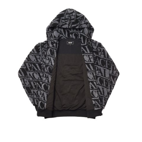 Palace J-ARD FLEECE JACKET BLACK / GREY - Colorway