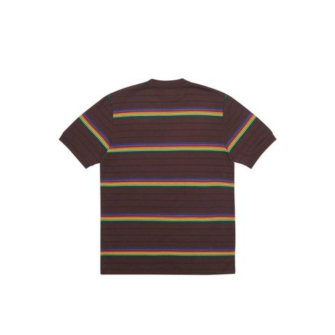 Palace MERSHY-PEA STRIPEY T-SHIRT BURGUNDY