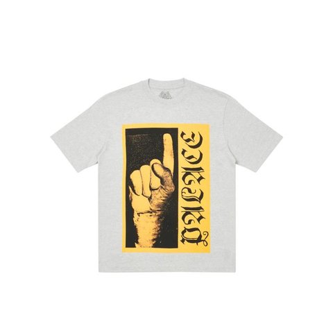 Palace ANCIENT FINGER T-SHIRT GREY MARL