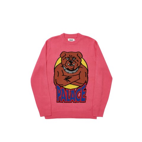 Palace BULLDOG KNIT PINK - Colorway
