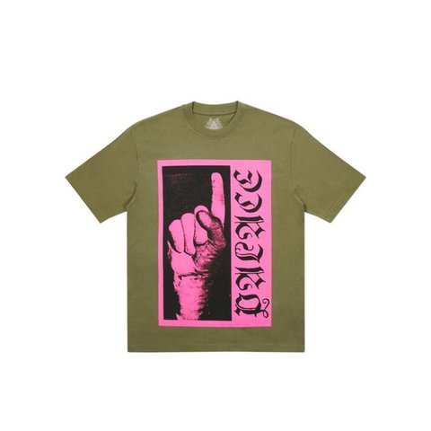Palace ANCIENT FINGER T-SHIRT OLIVE