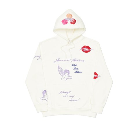 Palace LOVE LETTER HOOD WHITE - Colorway