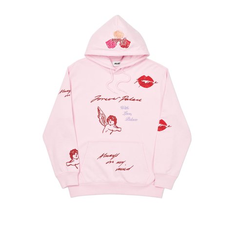 Palace LOVE LETTER HOOD PINK - Colorway