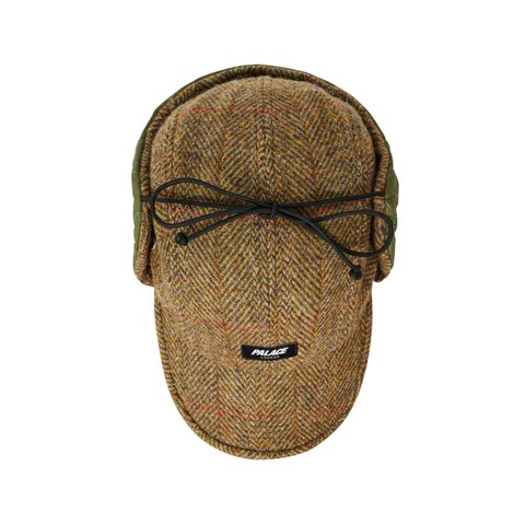 Palace HARRIS TWEED EARFLAP 4-PANEL BROWN - Colorway