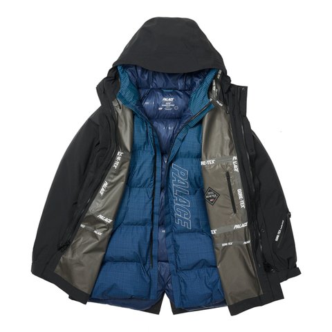 Palace OPTICAL 2-IN-1 GORE-TEX PARKA BLACK / OPTICAL BLUE - Colorway