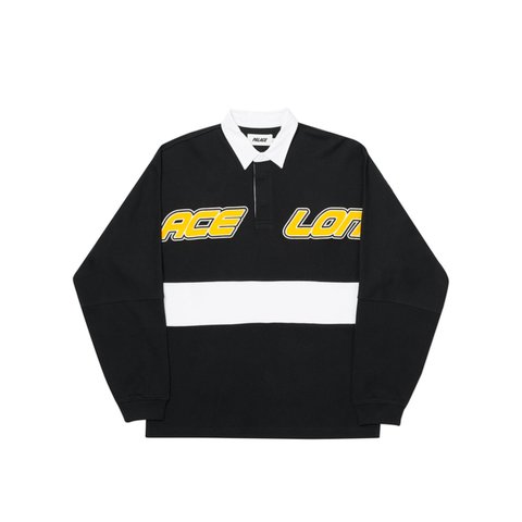 Palace PALACE LONDON RUGBY TOP BLACK / WHITE - Colorway