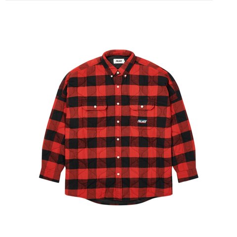Palace QUILT MIT PLAID SHIRT RED - Colorway