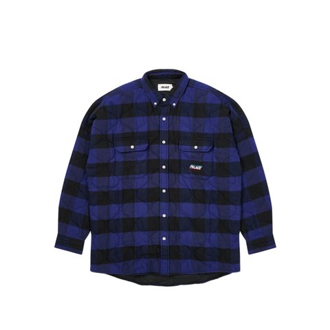 Palace QUILT MIT PLAID SHIRT BLUE - Colorway