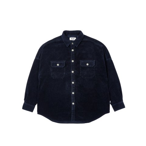 Palace WASHED DROP SHOULDER CORD SHIRT NAVY - Colorway