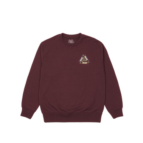 Palace BASICALLY A TRI-FERG CREW BURGUNDY - Colorway