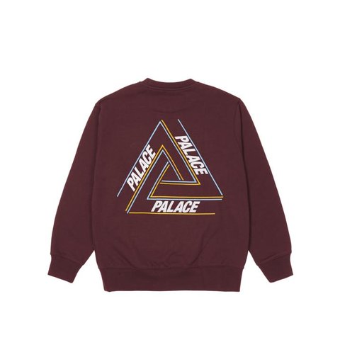 Palace BASICALLY A TRI-FERG CREW BURGUNDY