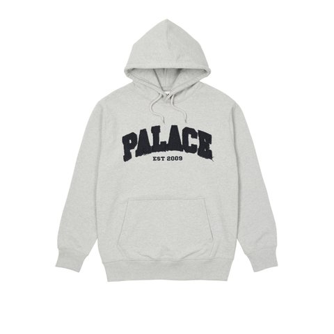 Palace DROP SHOULDER DENIM APPLIQUE HOOD GREY MARL - Colorway