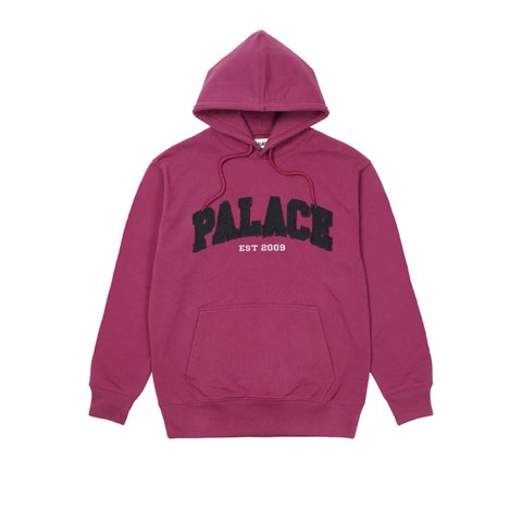 Palace DROP SHOULDER DENIM APPLIQUE HOOD PINK - Colorway