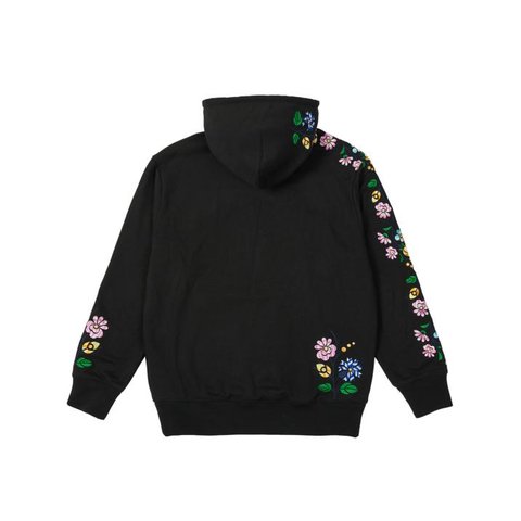 FLOWER STITCH HOOD BLACK